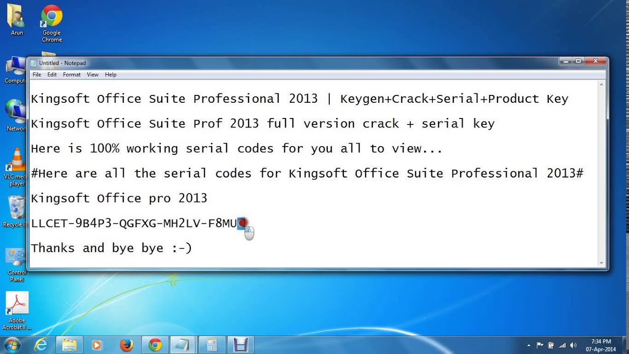 Office 2013 cracked serial key