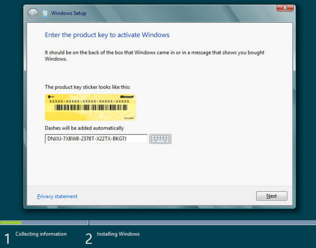 Windows 8 product key free